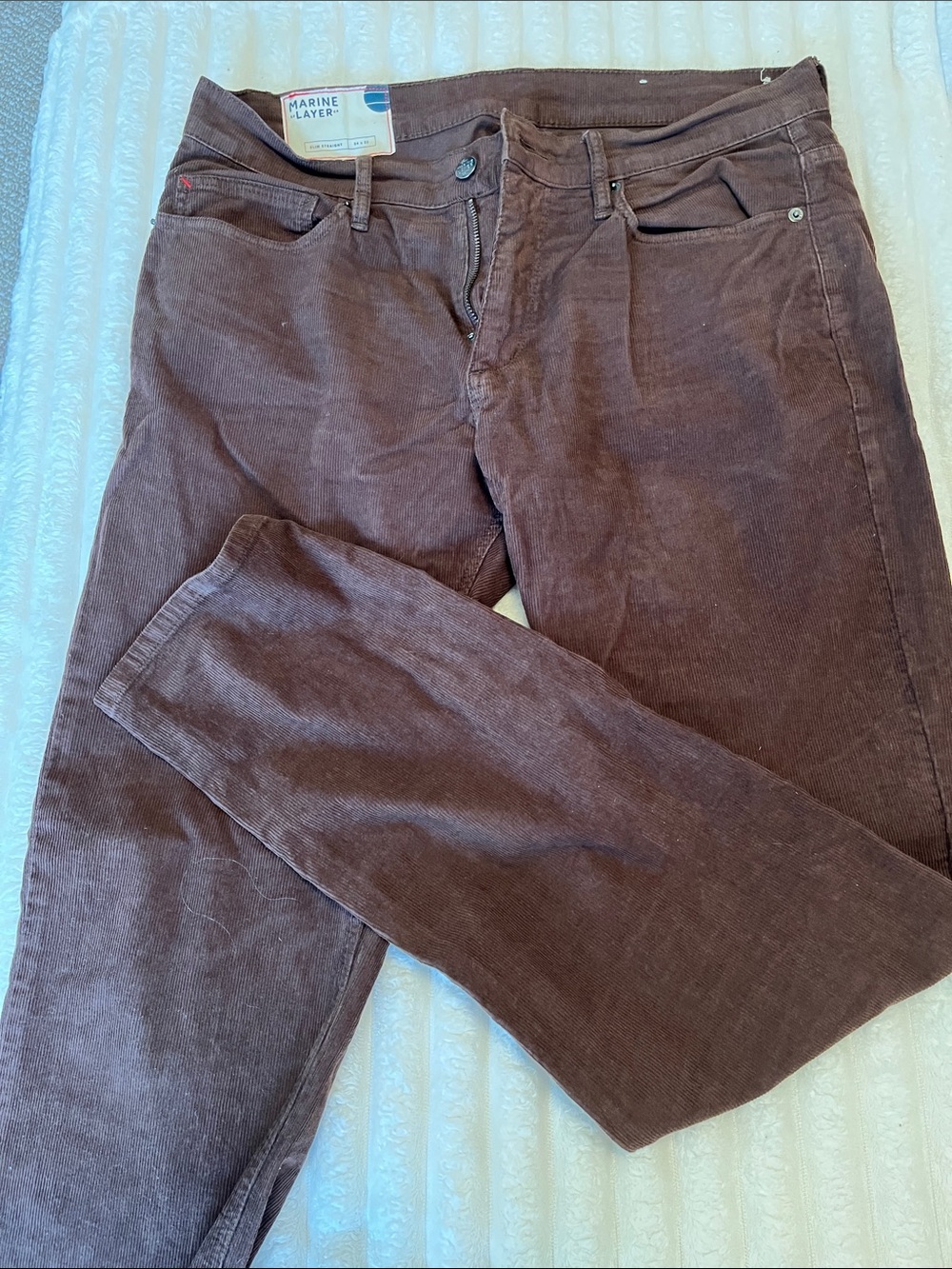 Marine Layer Men's Brown Corduroy Pants